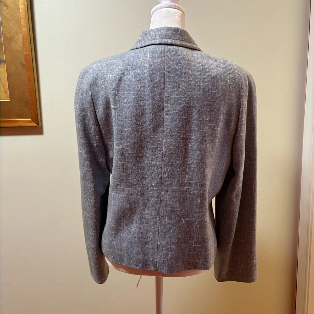 Henry White Dublin Ireland vintage jacket S M gray wool silk linen